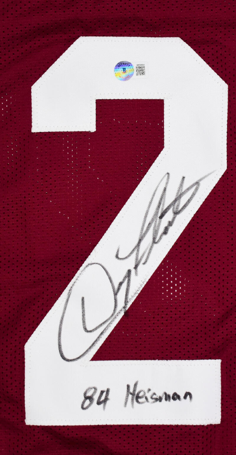 Doug Flutie Autographed Maroon College Style Jersey w/Heisman-Beckett W Hologram