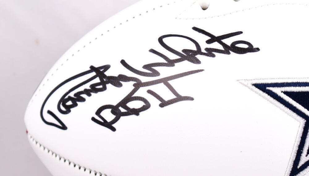 Randy White Ed "Too Tall" Jones Signed Cowboys Logo Football w/DDII-BeckettWHolo