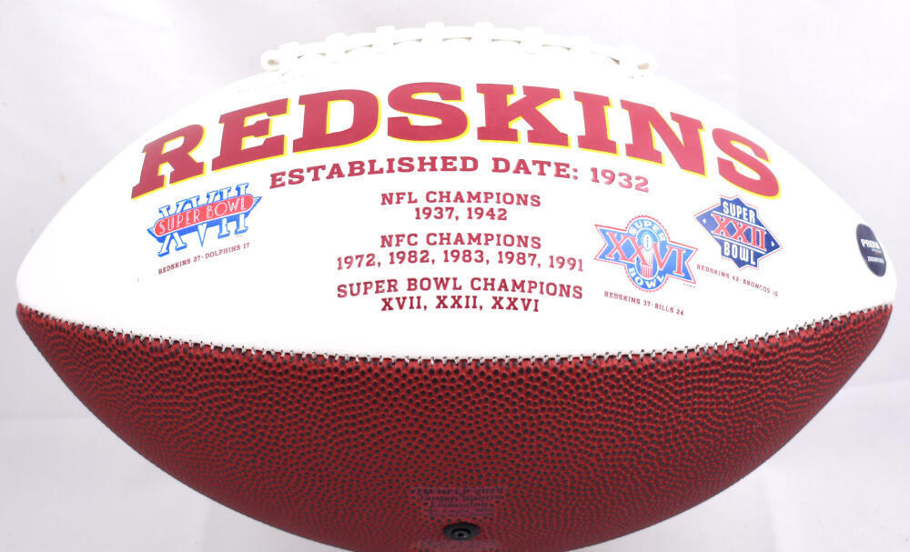 Kenny Houston Autographed Washington Logo Football w/HOF- Prova *Black