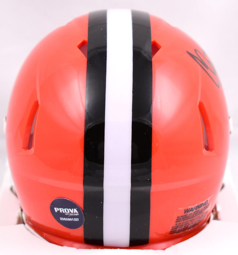 Clay Matthews Autographed Cleveland Browns 75-05 Speed Mini Helmet- Prova *Black