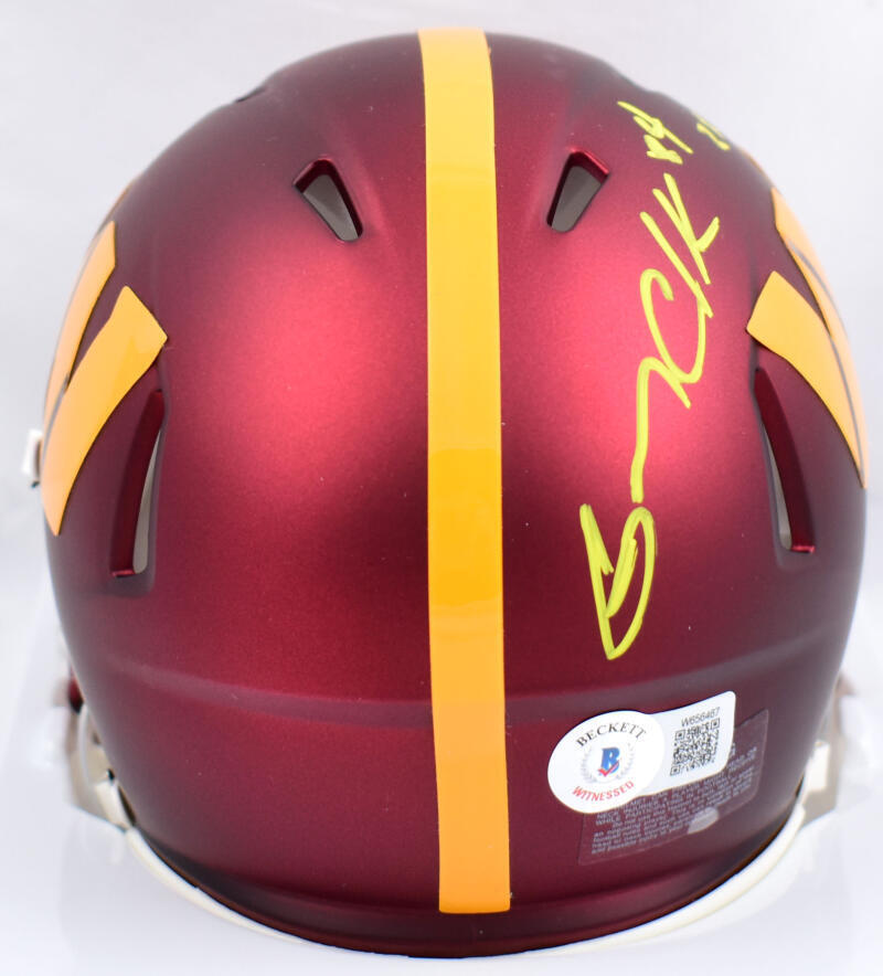 Gary Clark Signed Commanders Speed Mini Helmet w/2x SB Champs- Beckett W Holo