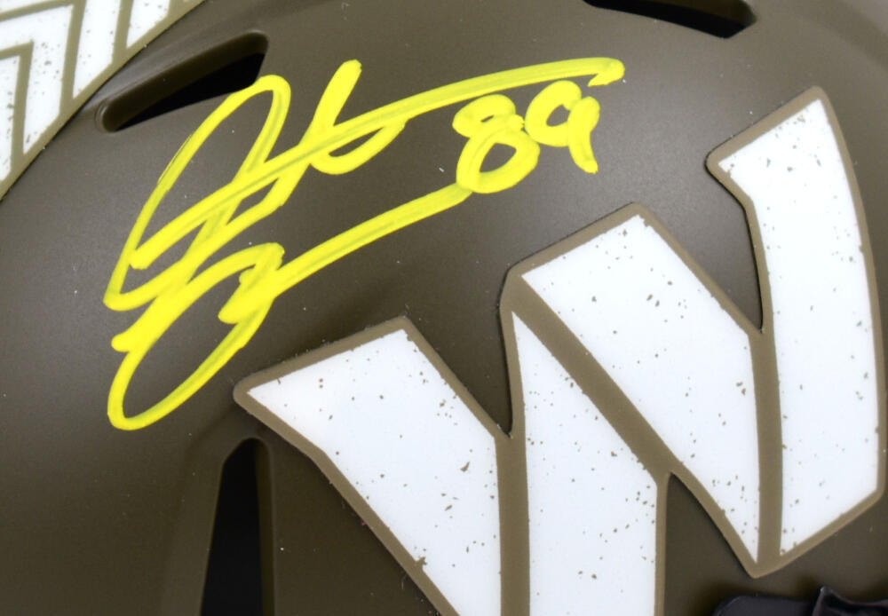 Santana Moss Signed Commanders Salute to Service Speed Mini Helmet- BA W Holo