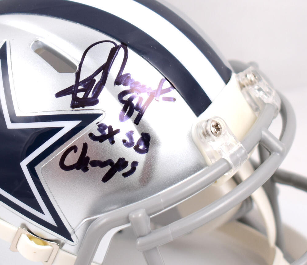 Jay Novacek Autographed Cowboys Speed Mini Helmet w/3x SB Champs- Beckett W Holo
