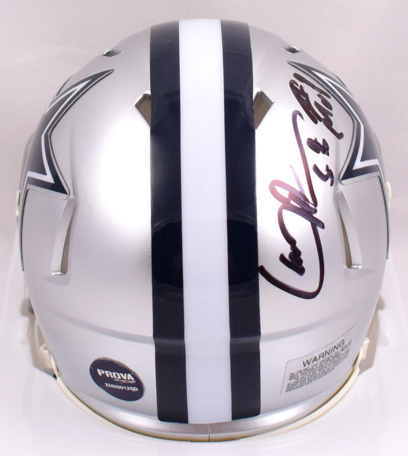 Larry Brown Autographed Dallas Cowboys Mini Helmet W/ SB MVP- Prova *Black