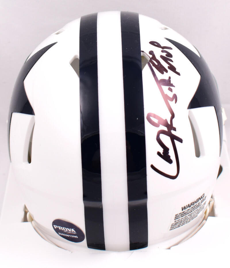 Larry Brown Autographed Dallas Cowboys 60-63 Mini Helmet W/ SB MVP- Prova *Black