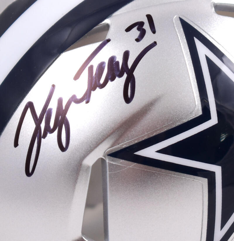 George Teague Autographed Dallas Cowboys Speed Mini Helmet - Prova *Black