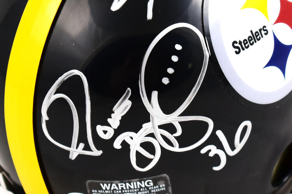 Jerome Bettis Hines Ward Signed Pittsburgh Steelers Mini Helmet- Beckett W Holo