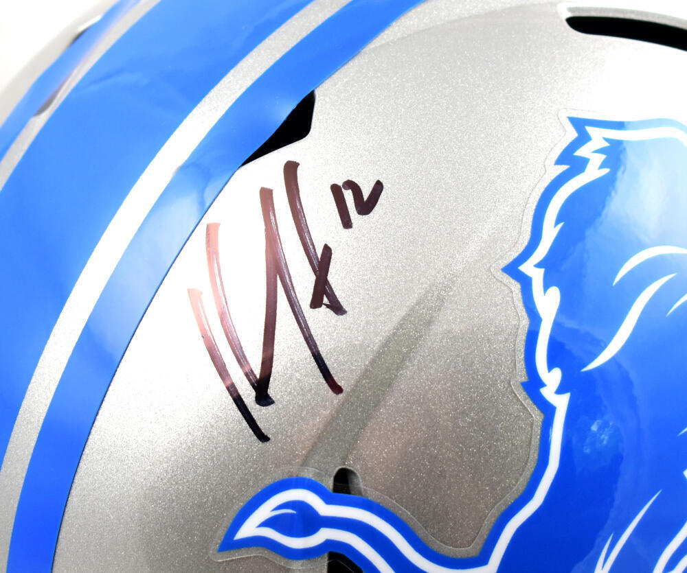 Hendon Hooker Autographed Detroit Lions F/S Speed Helmet - Beckett W Hologram