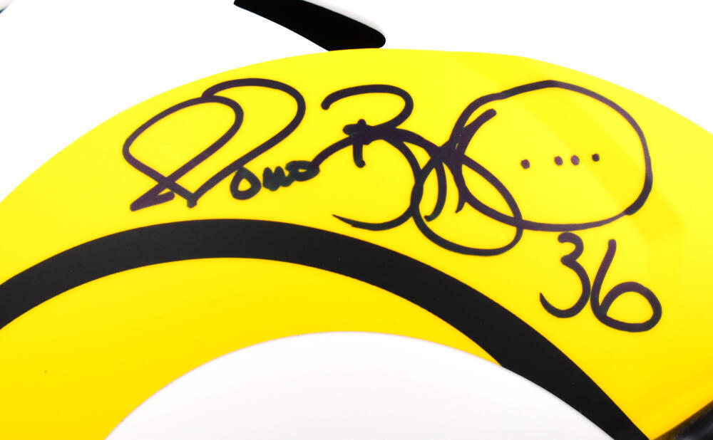 Jerome Bettis Autographed Rams F/S Lunar Speed Helmet- Beckett W Hologram *Black