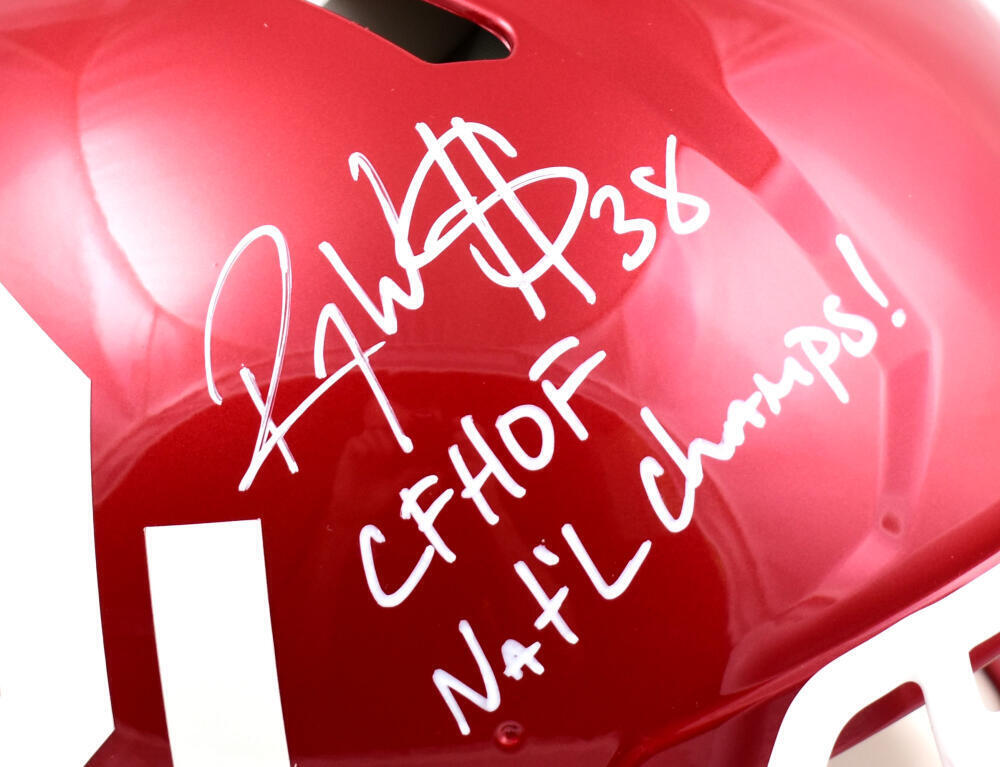 Roy Williams Signed Sooners F/S Speed Authentic Helmet w/2 Inscriptions-BeckettW