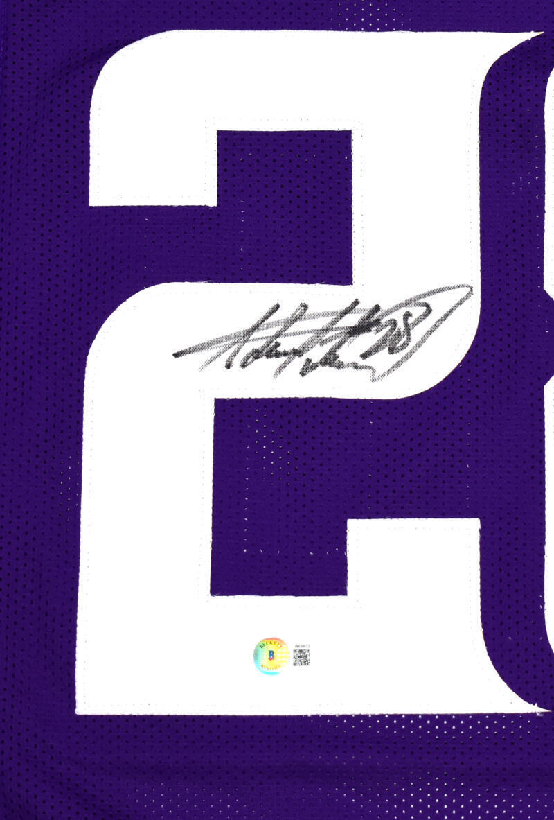 Adrian Peterson Autographed Purple Pro Style Jersey-Beckett W Hologram *Black *2