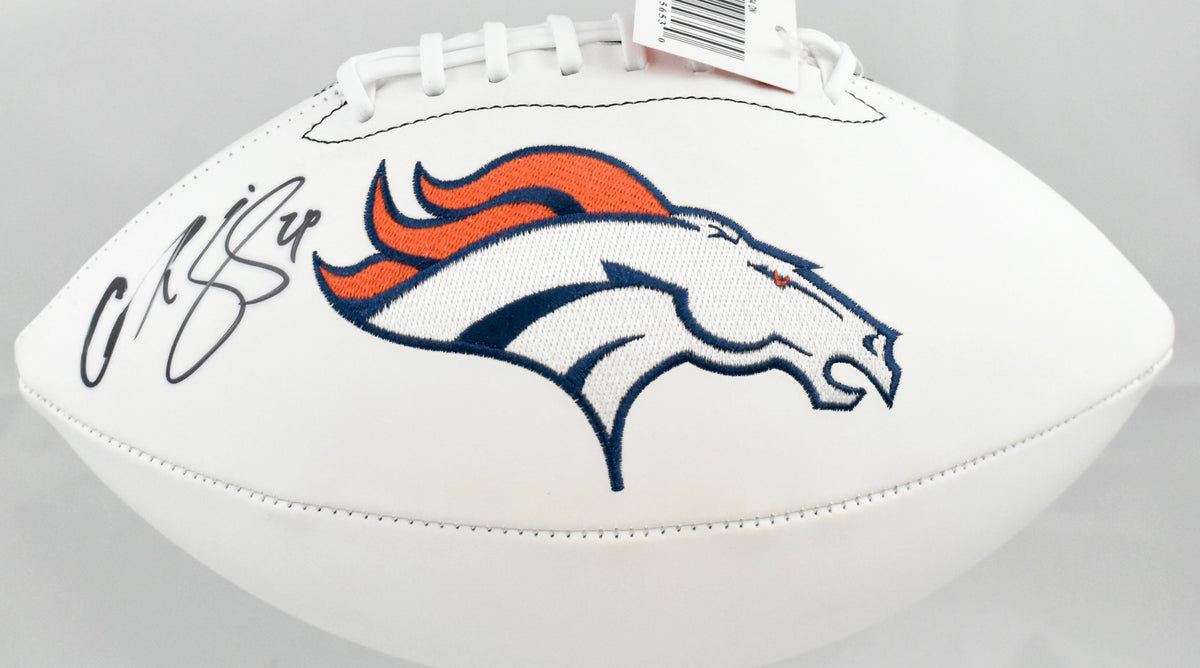 Champ Bailey Autographed Denver Broncos Logo Football-Beckett W Hologram *Black