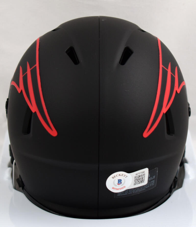 Richard Seymour Autographed Patriots Eclipse Speed Mini Helmet- Beckett W Holo