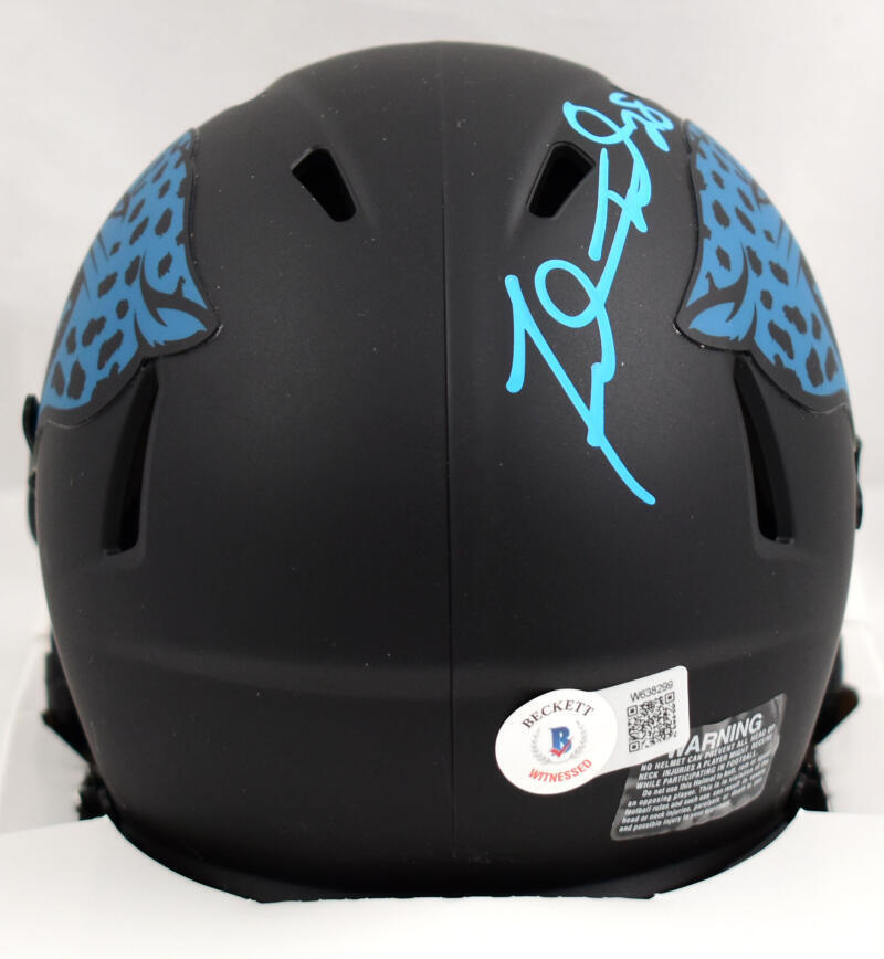 Fred Taylor Signed Jaguars Eclipse Speed Mini Helmet- Beckett W Hologram *Teal
