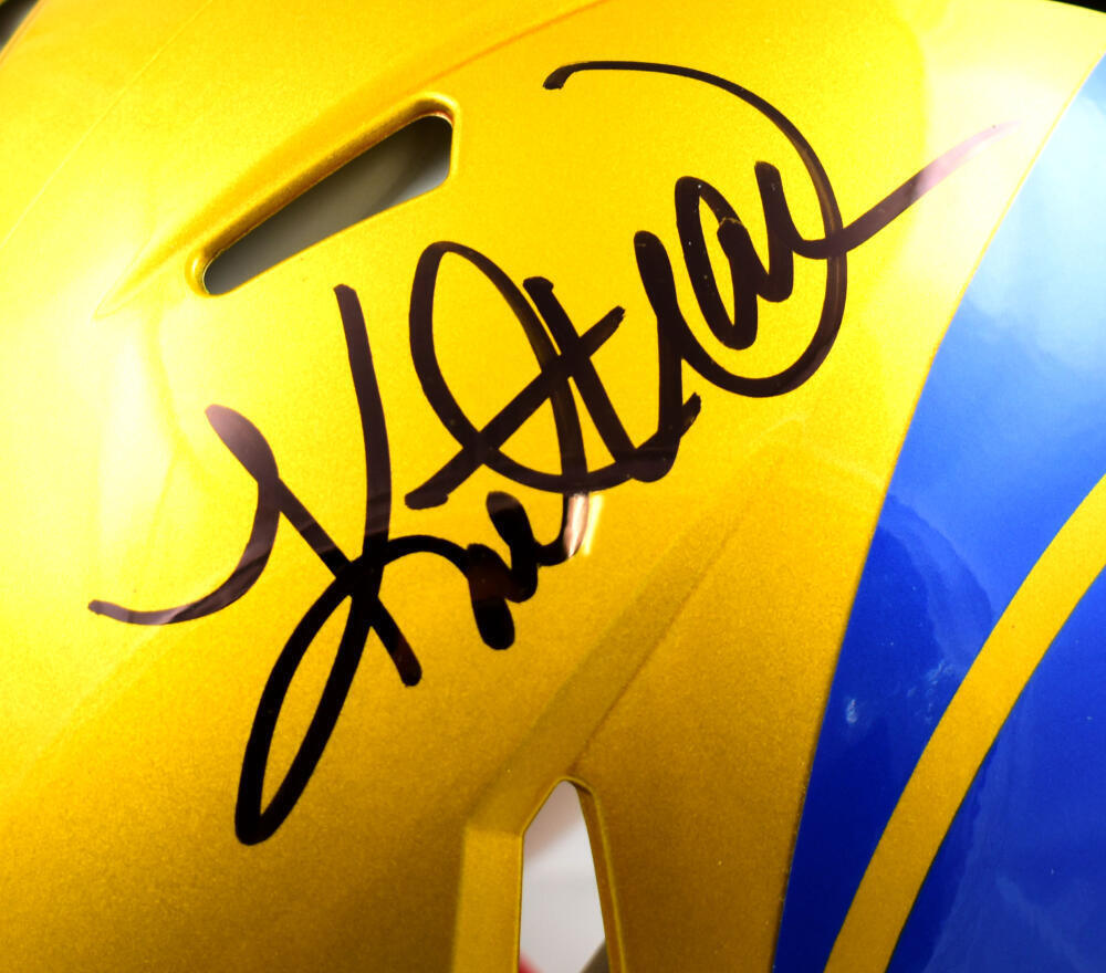 Kurt Warner Autographed Rams Flash F/S Speed Authentic Helmet-Beckett W Hologram