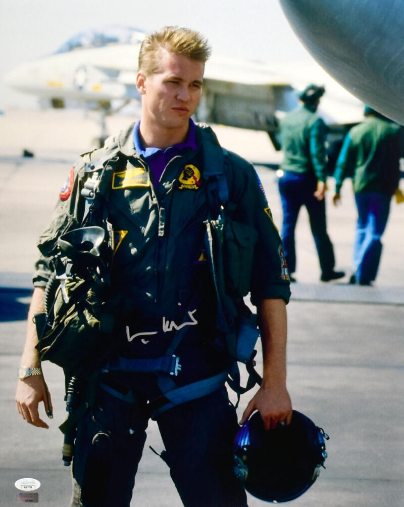Val Kilmer Autographed Top Gun Iceman 16x20 Full Body Photo- JSA *Silver
