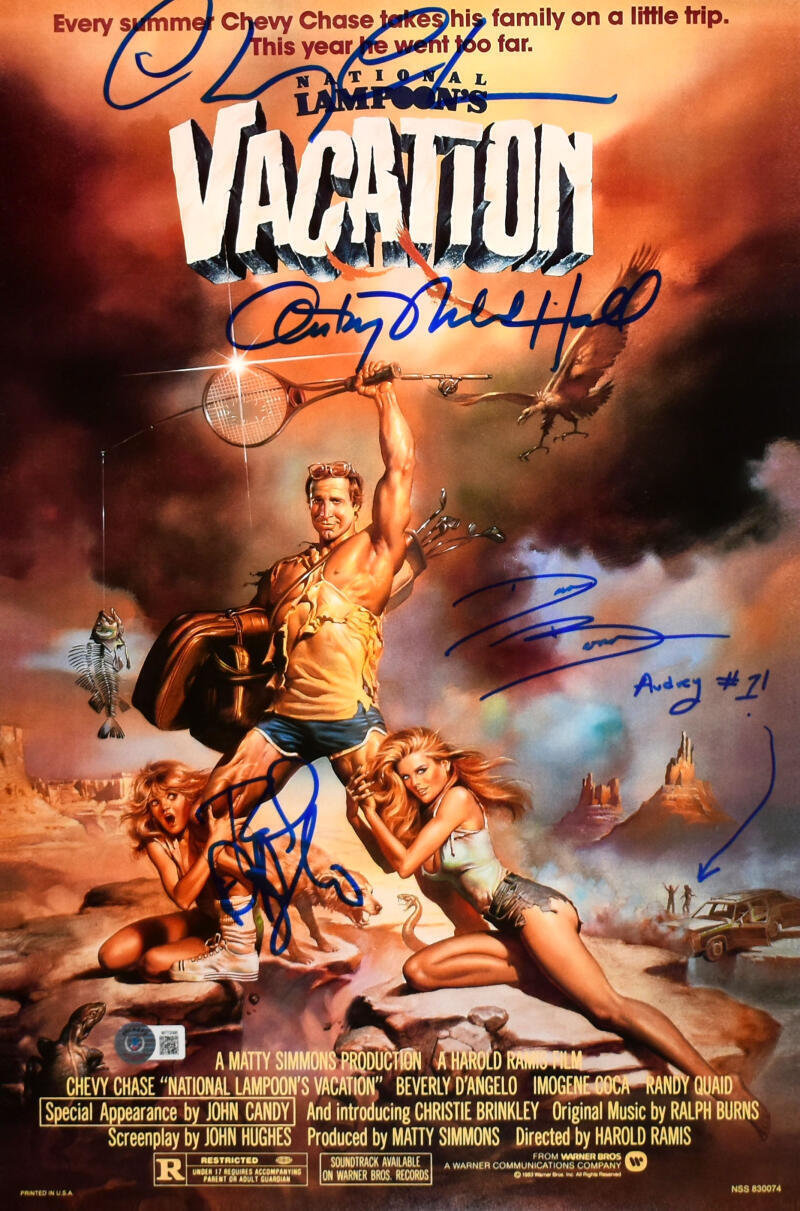 Chase Anthony M. Hall Barron Angelo Autographed 18X12 Vacation Photo - Beckett W