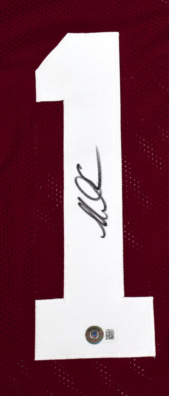 Mike Evans Autographed Maroon College Style Jersey - Beckett W Hologram *Black