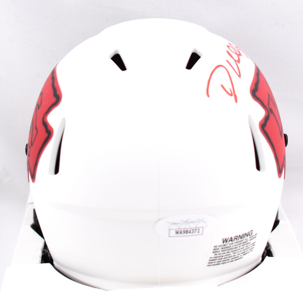 Dante Hall Autographed Kansas City Chiefs Lunar Speed Mini Helmet- JSA W *Red