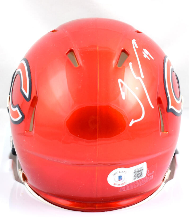 Tremaine Edmunds Signed Chicago Bears Flash Speed Mini Helmet-Beckett W Hologram