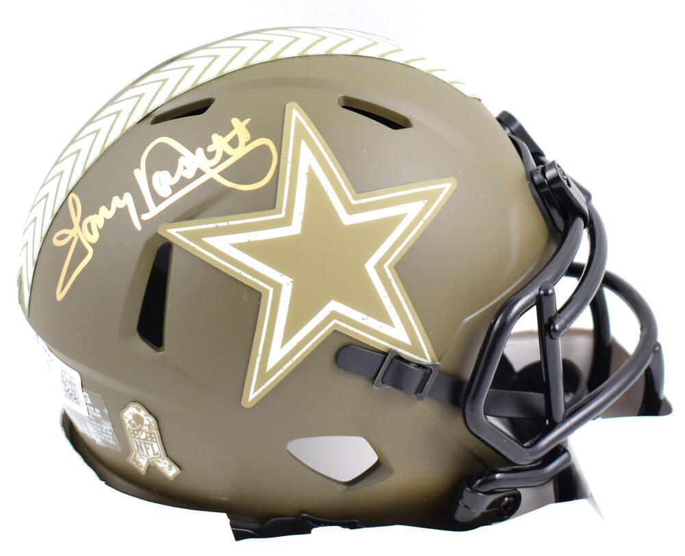 Tony Dorsett Signed Cowboys Salute to Service Speed Mini Helmet-Beckett W Holo