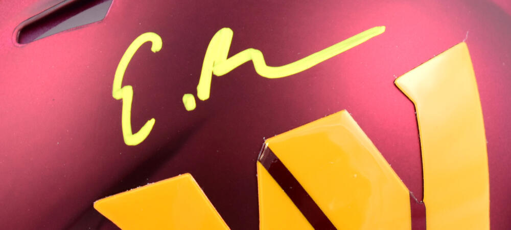 Emmanuel Forbes Jr. Autographed Commanders Speed Mini Helmet - Beckett W Holo