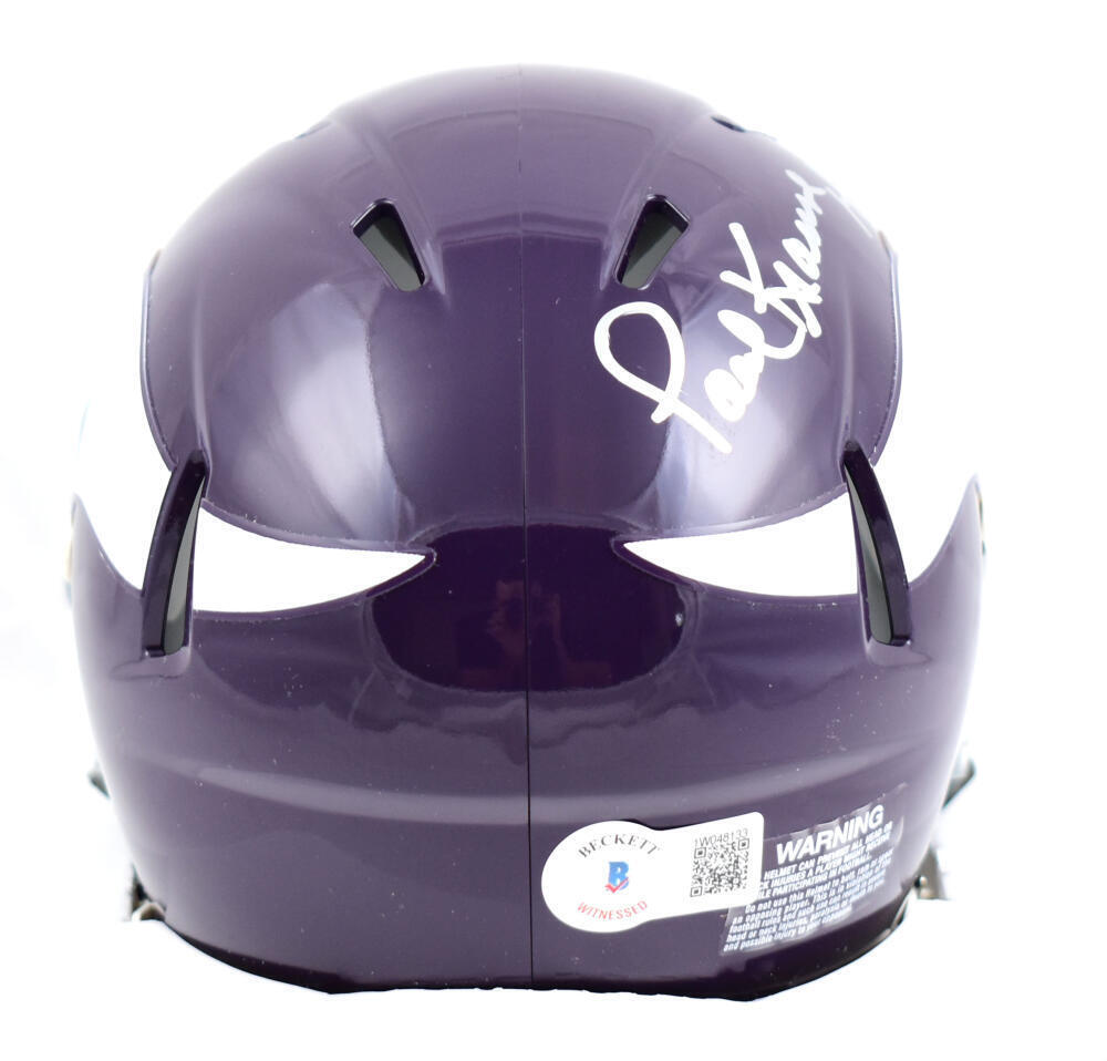 Paul Krause Autographed Vikings 61-79 Speed Mini Helmet w/ HOF- Beckett W Holo