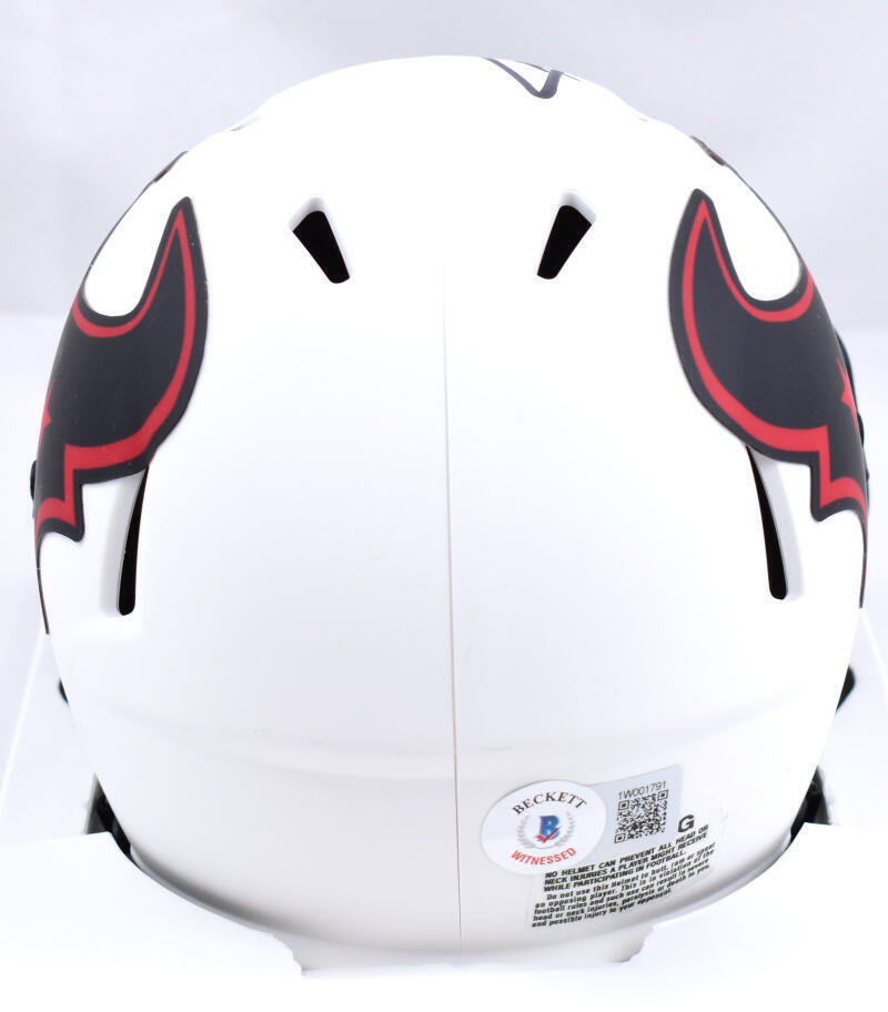 Christian Harris Autographed Texans Lunar Speed Mini Helmet- Beckett W Hologram