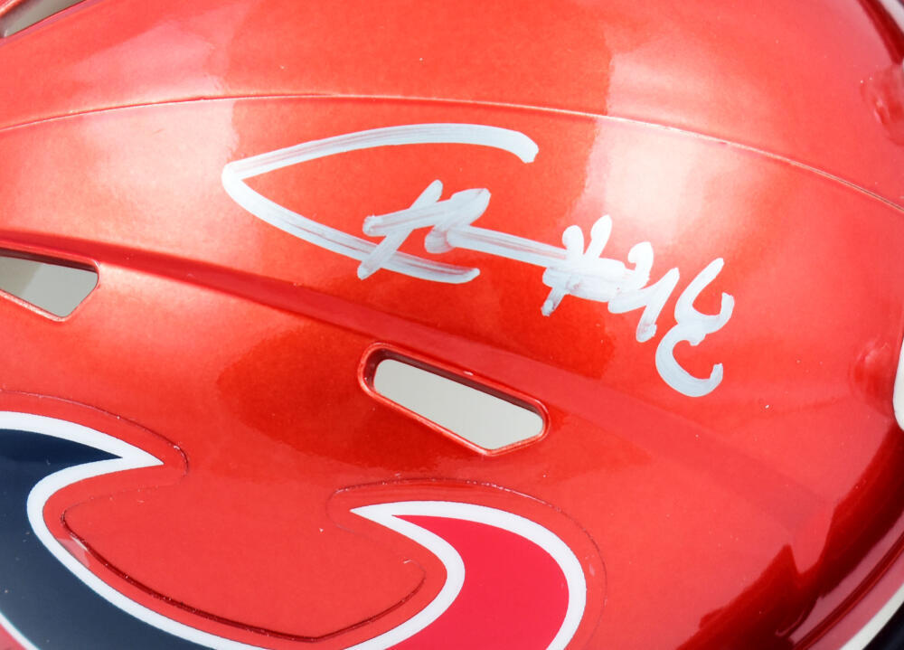 Christian Harris Signed Texans Alternate 2022 Speed Mini Helmet - Beckett W Holo