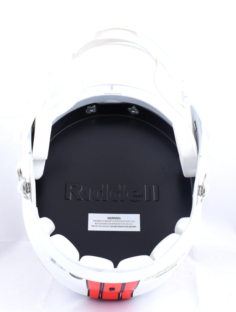 Champ Bailey Autographed Broncos F/S Flat White Speed Helmet- Beckett W Hologram