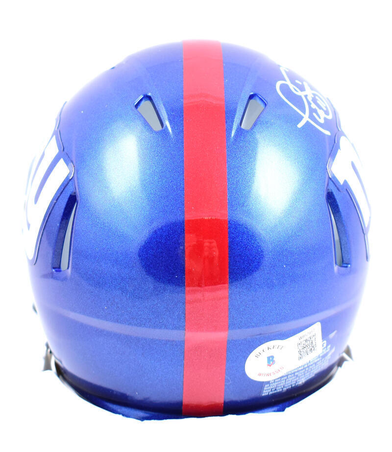 Phil Simms Autographed New York Giants Speed Mini Helmet - Beckett W Hologram