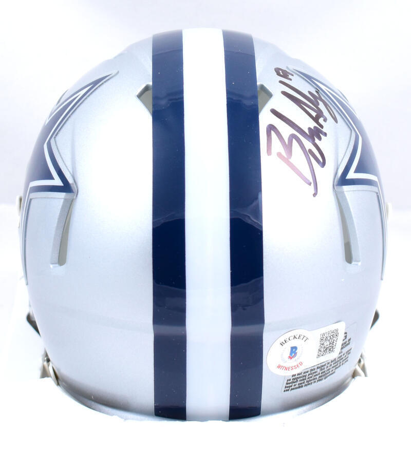 Brandon Aubrey Autographed Dallas Cowboys Speed Mini Helmet - Beckett W Hologram