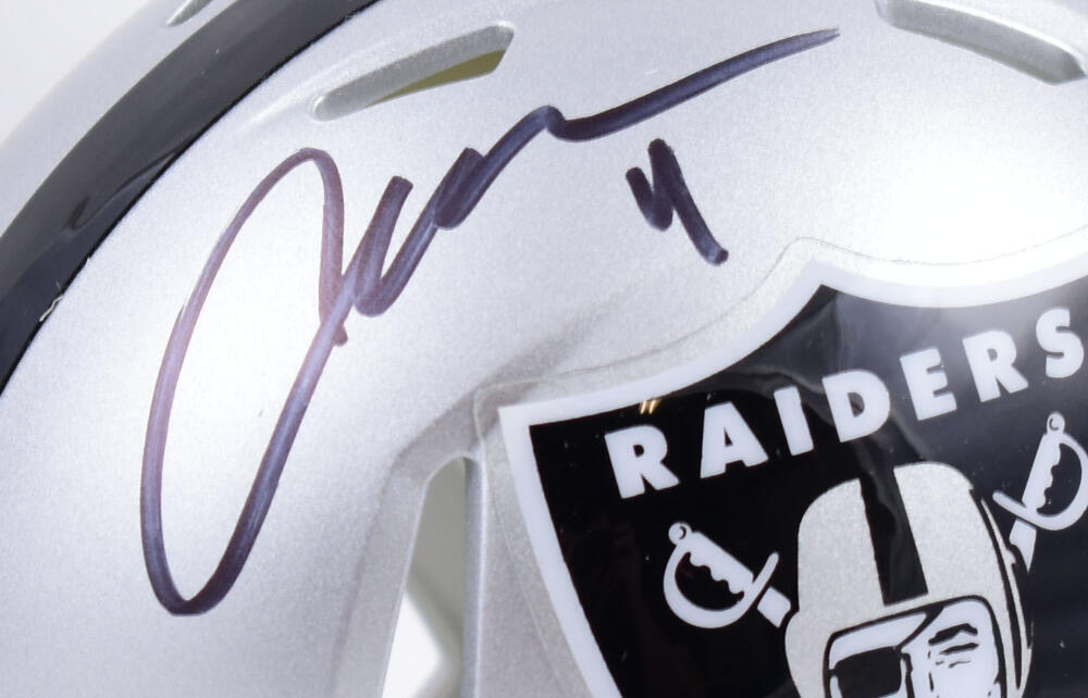 Aidan O'Connell Autographed Las Vegas Raiders Speed Mini Helmet-Beckett W Holo