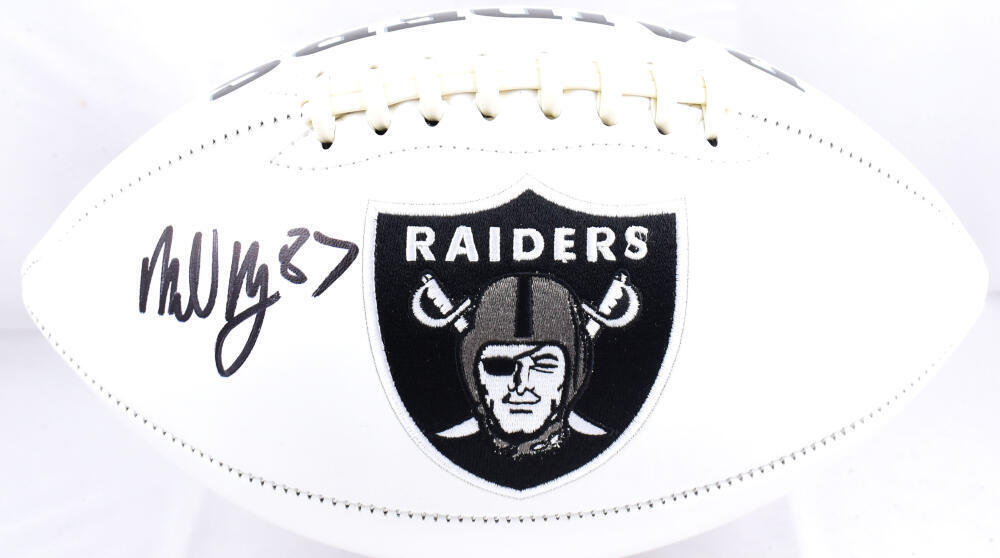 Michael Mayer Autographed Las Vegas Raiders Logo Football - Beckett W Hologram