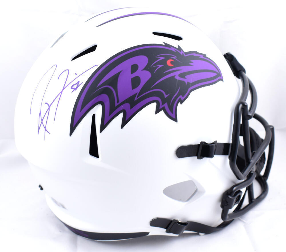 Ray Lewis Autographed Baltimore Ravens F/S Lunar Speed Helmet-Beckett W Hologram