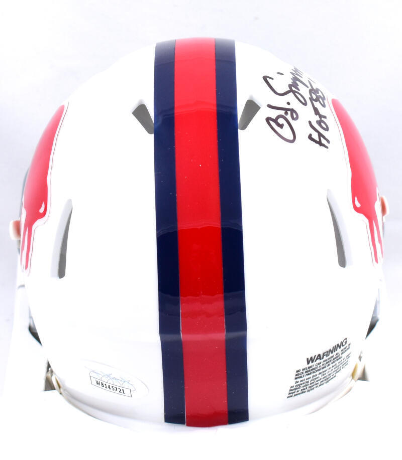 O.J. Simpson Autographed Buffalo Bills 65-73 Speed Mini Helmet w/HOF - JSA W