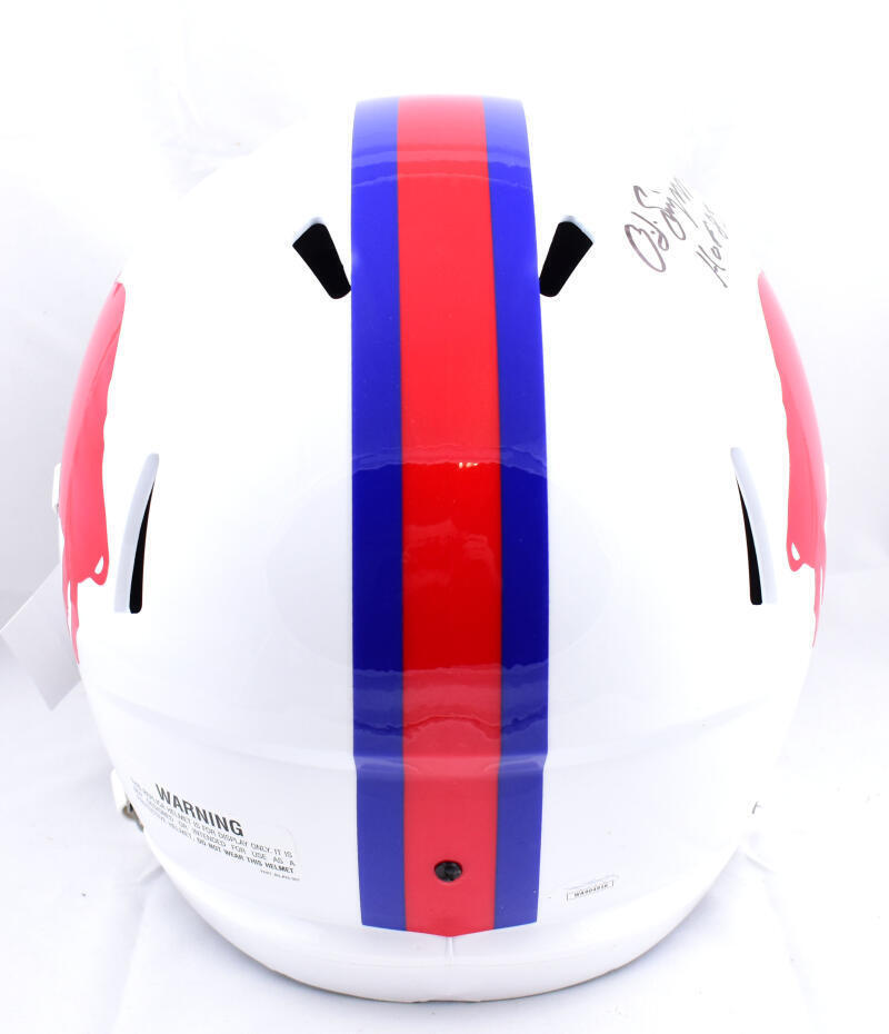 OJ Simpson Autographed Buffalo Bills F/S Classic Speed Helmet w/HOF-JSA W *Black