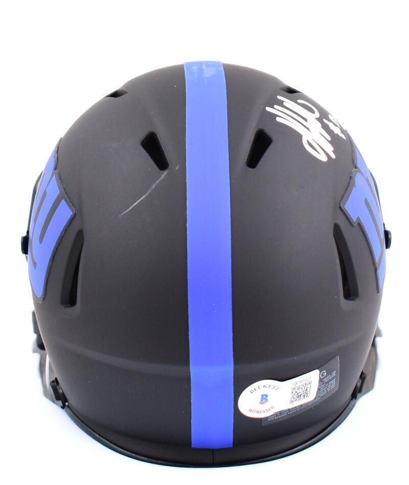 Jalin Hyatt Signed New York Giants Eclipse Speed Mini Helmet - Beckett W Holo