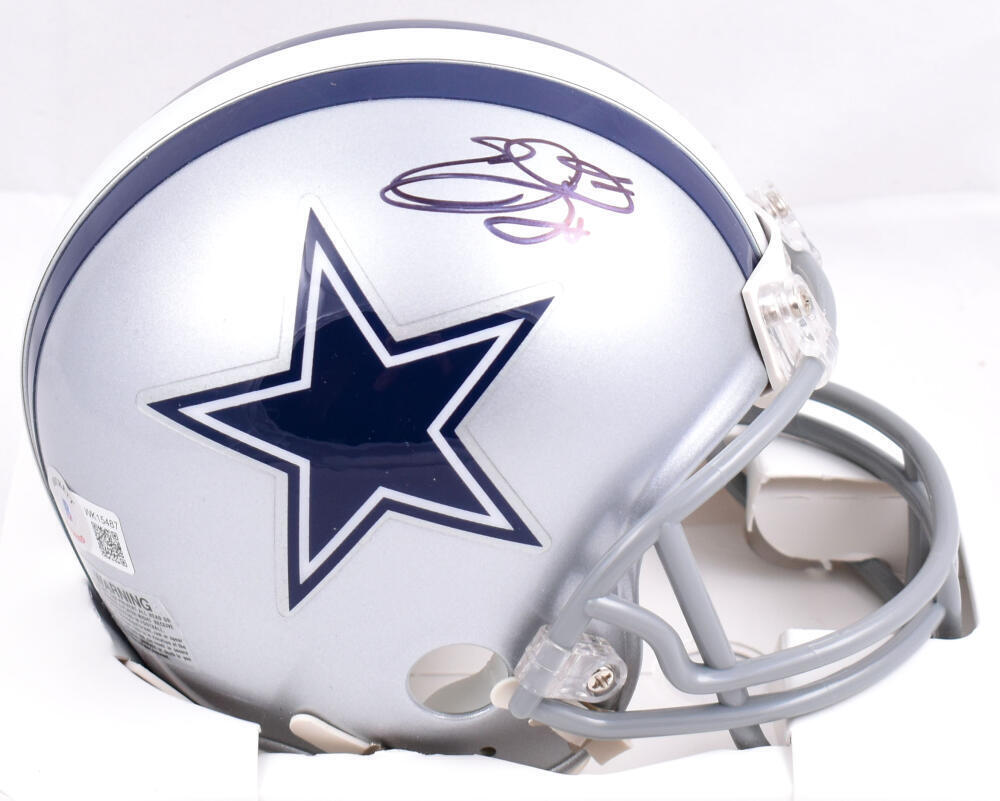 Emmitt Smith Autographed Dallas Cowboys Mini Helmet-Beckett W Hologram *Black
