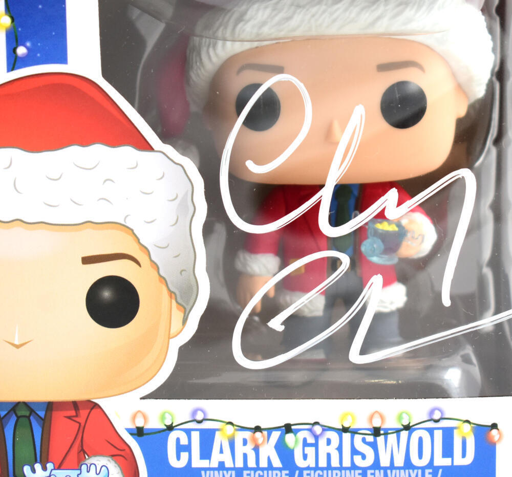 Chevy Chase Autographed Clark Griswold Funko Pop Figurine-Beckett W Hologram