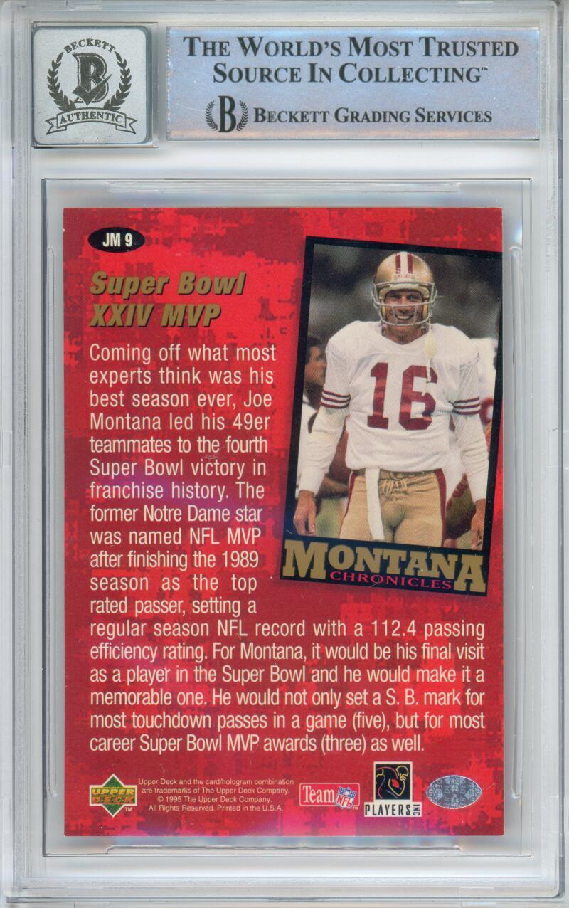 1995 Collector's Choice Joe Montana Chronicles #JM9 Joe Montana