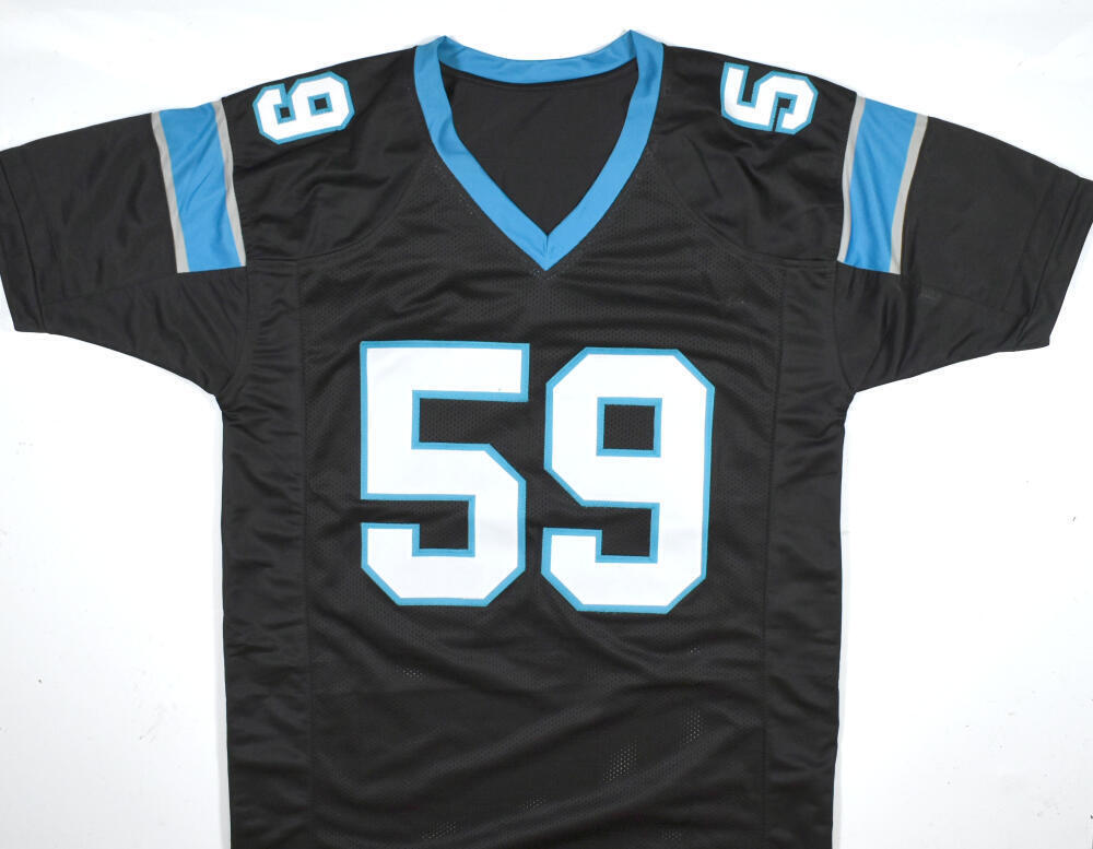 Luke Kuechly Autographed Black Pro Style Jersey-Beckett W Hologram *Black