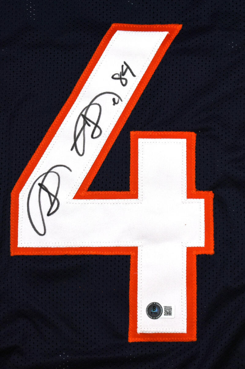 Shannon Sharpe Autographed Blue Pro Style Jersey- Beckett W Hologram *Black