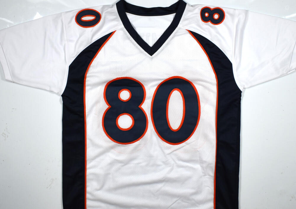 Rod Smith Autographed White Pro Style Jersey - Beckett W Hologram *Silver
