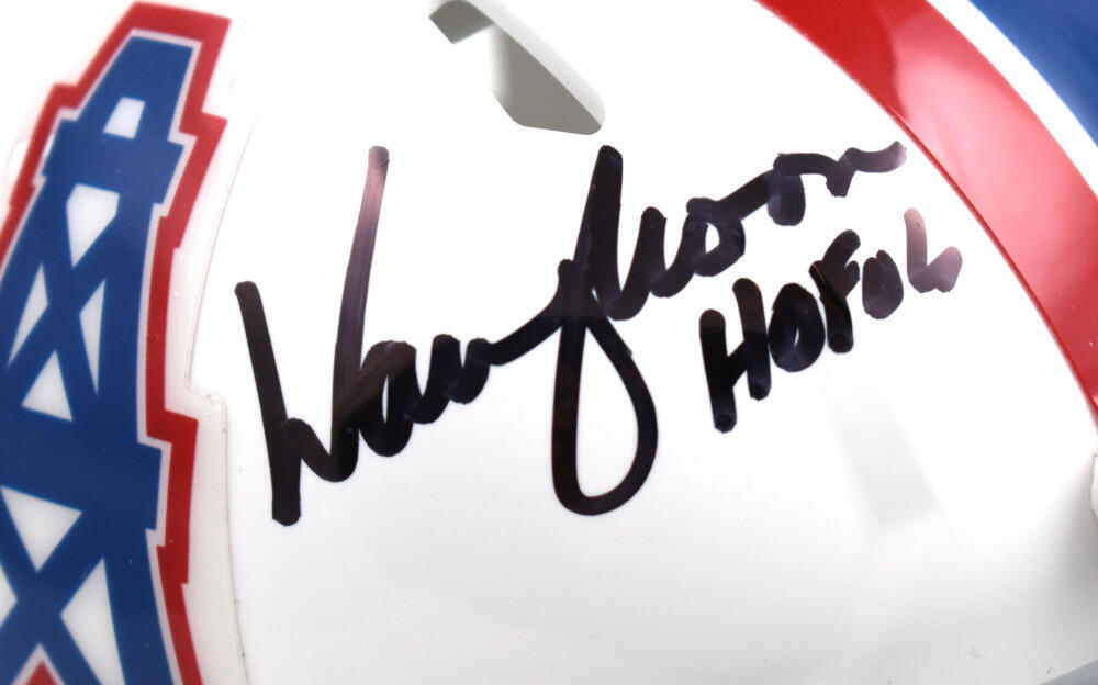 Warren Moon Signed Houston Oilers 75-80 Speed Mini Helmet w/HOF - Beckett W Holo