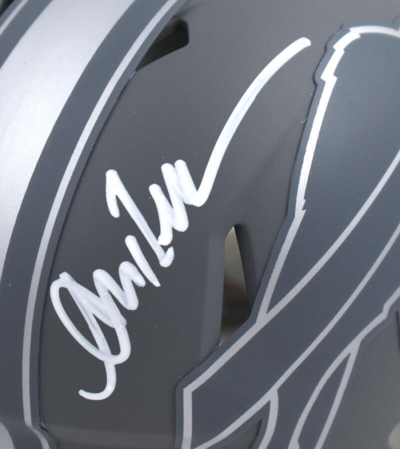 Andre Reed Autographed Buffalo Bills Slate Speed Mini Helmet - Beckett W Holo