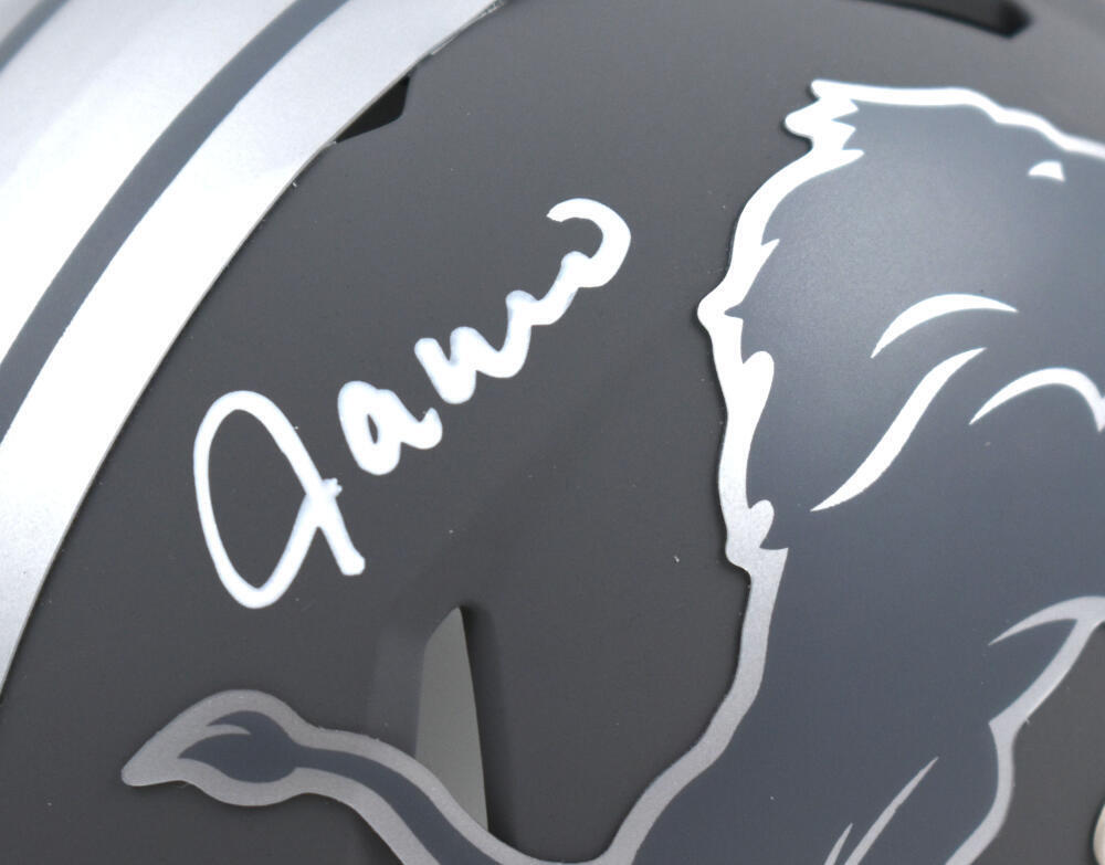 Jameson Williams Signed Detroit Lions Slate Speed Mini Helmet-Beckett W Hologram