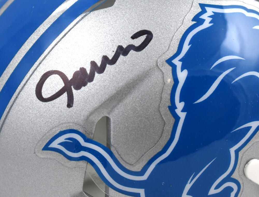 Jameson Williams Autographed Detroit Lions Speed Mini Helmet-Beckett W Hologram