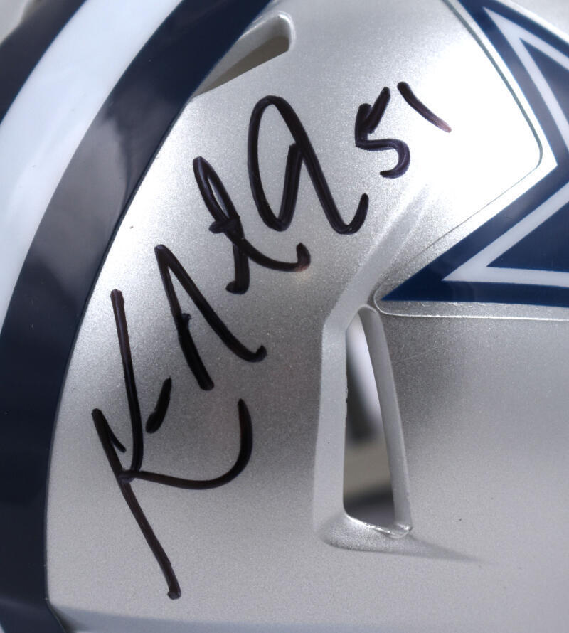 Ken Norton Jr. Autographed Dallas Cowboys Speed Mini Helmet - Prova *Black