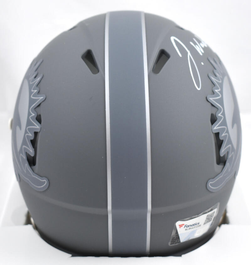 Jaylen Waddle Autographed Miami Dolphins Slate Speed Mini Helmet-Fanatics *White